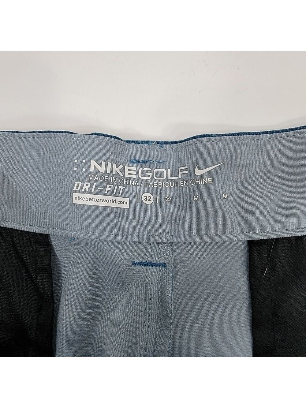 NEW Nike Dri-Fit Golf Shorts Men's Size 32 x11 Blue Check Plaid Standard Fit NWT - Picture 9 of 12